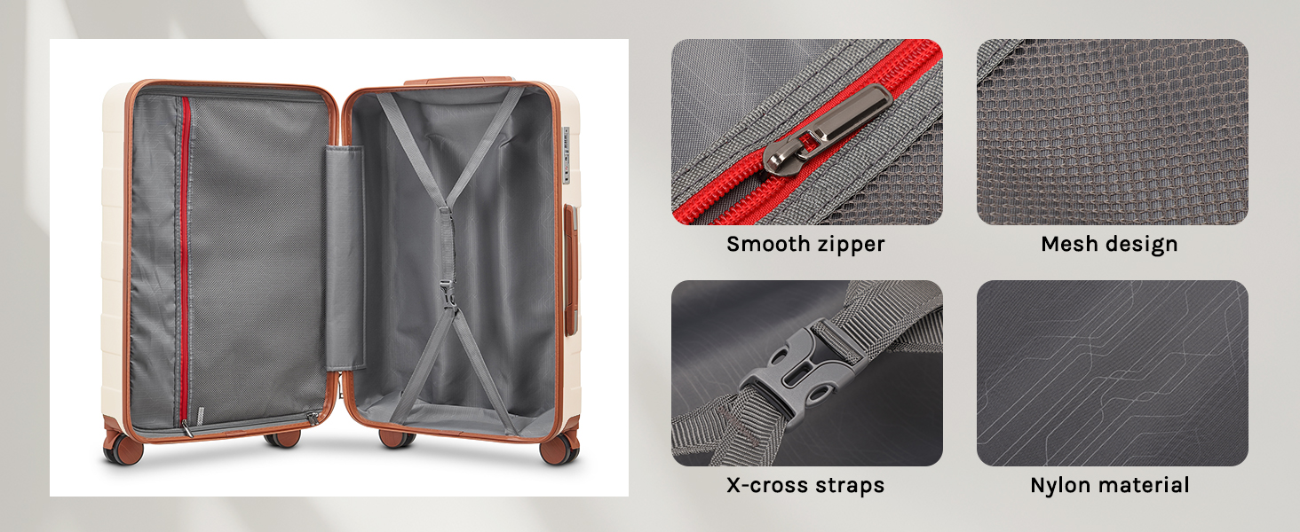 Набір валіз Imiomo 5шт з жорстким корпусом, 4 колеса та TSA-замок (білий)