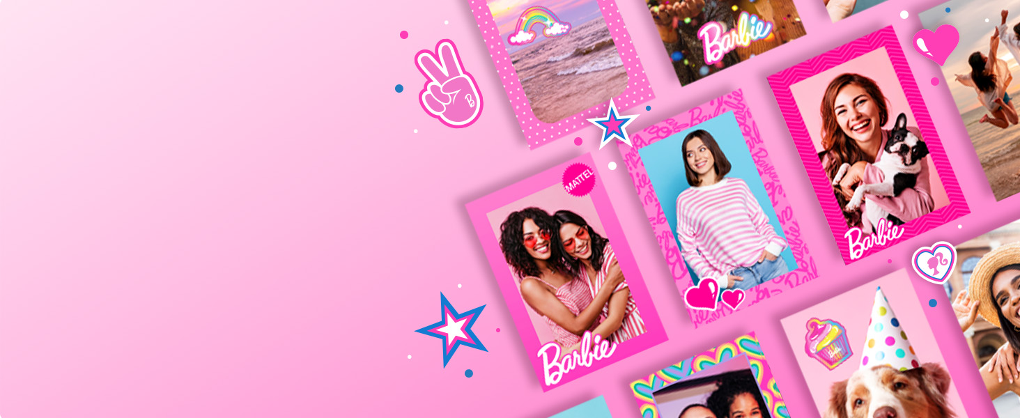 Фотодрук миттєвий Kodak x Barbie Step Slim + аксесуари (подарунчий набір)