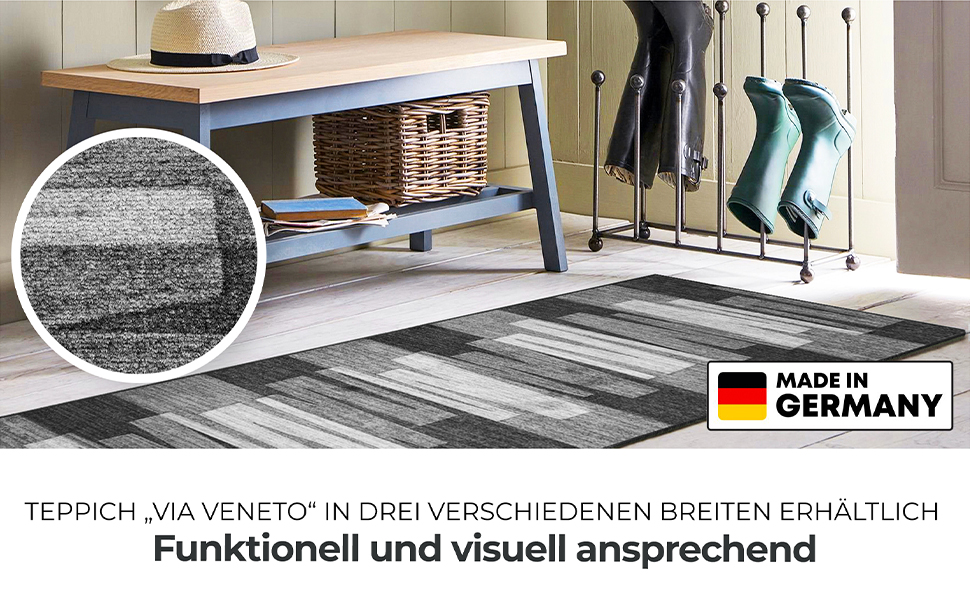 Килимок для підлоги Läufer Veneto (червоний, 67 x 400 см)