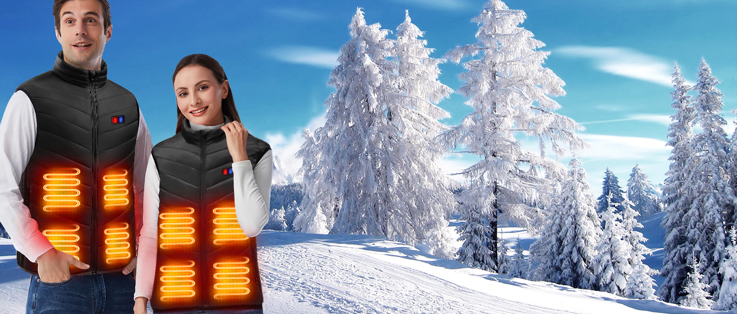 Обогревна жилетка з акумулятором 27000mAh 7.4V, флісова жилетка з 3 рівнями налаштування температури, електрична жилетка, для чоловіків та жінок, XL, глибокий чорний