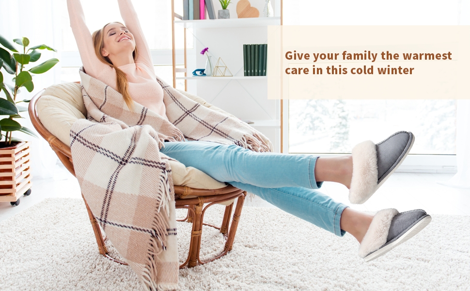 Тапочки домашні жіночі чоловічі зимові, плюшеві, теплі, з підкладкою, зручні, неслизькі, світло-бежеві (42/43 EU)