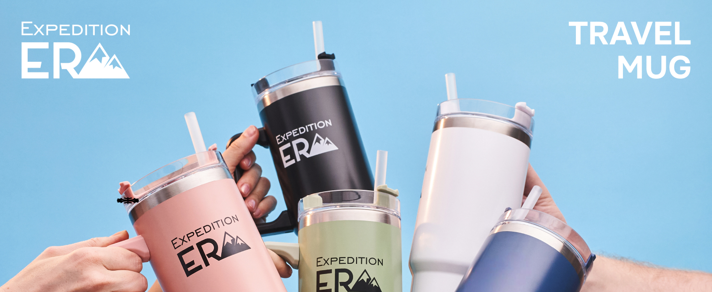 Термокружка з трубочкою 880 мл - ізольована термокружка з кришкою та ручкою, нержавіюча сталь, 30oz, Tumbler, для кави, подорожей, XXL (Блакитний)