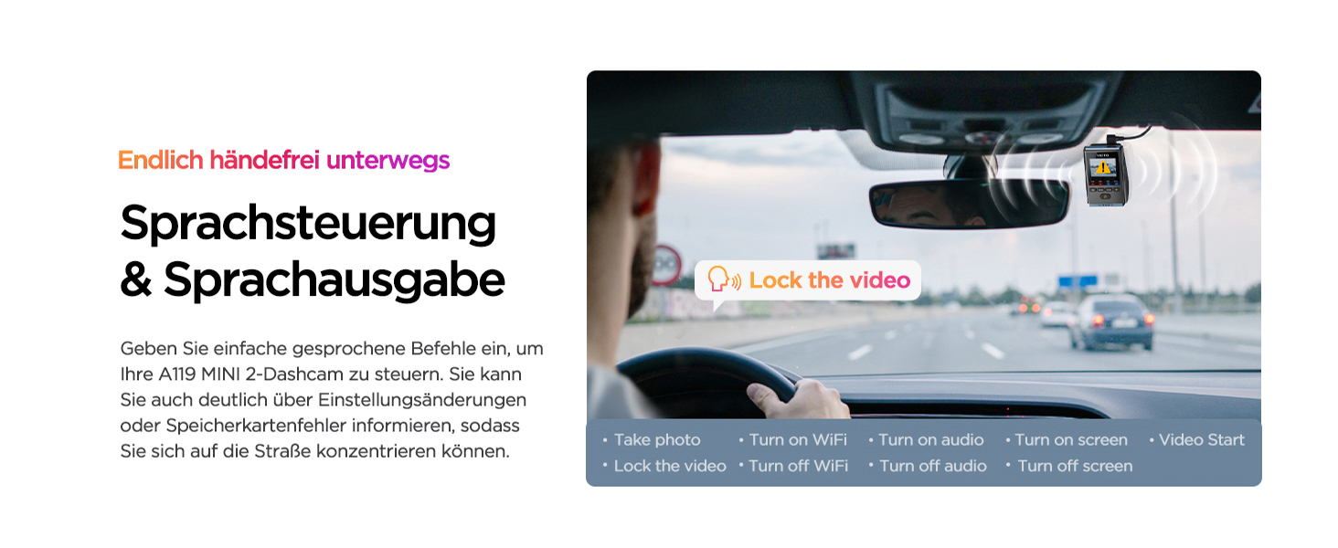 VIOFO A119 Mini 2: Автомобільний відеореєстратор з GPS, 2.7K, Wi-Fi, HDR, нічне бачення STARVIS, голосове керування, 24h паркувальний режим