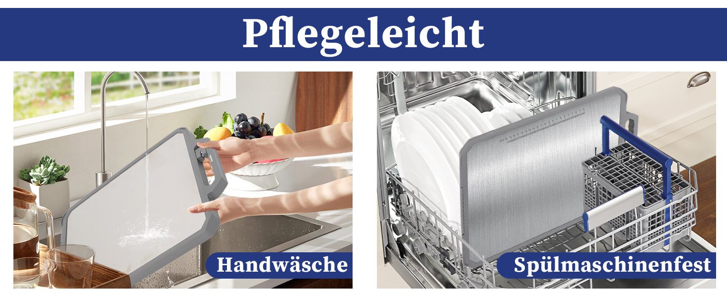 Ніжне нарізне дошка XIAPIA з нержавіючої сталі 304 та пластику з точилкою для ножів, 44x30x2,6 см, велика кухонна дошка з антибактеріальним покриттям, без BPA, з вбудованим ручкою та лінійкою, сіра