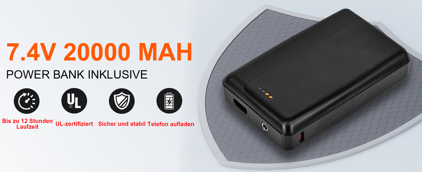 Обогреваемый жилет для мужчин и женщин 7,4V с аккумулятором 20000mAh, до 12 часов быстрого нагрева, 15 зон нагрева – для велоспорту, кемпинга и работы зимой, XS, глубокий черный