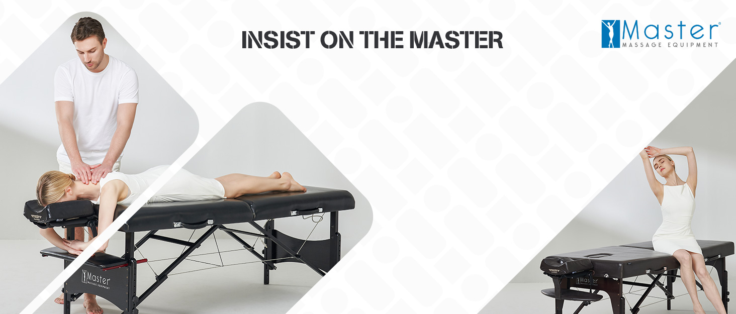Складаний масажний табурет Master Massage America, чорний, для масажного столу