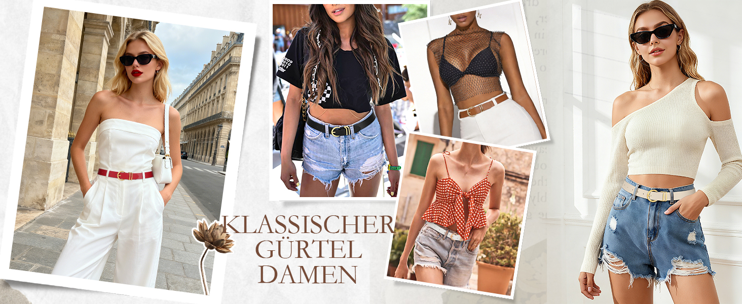 Жіночий шкіряний ремінь JasGood для джинсів, спідниць та суконь, золота пряжка, темно-синій, 120 см (під талію 91-105 см)