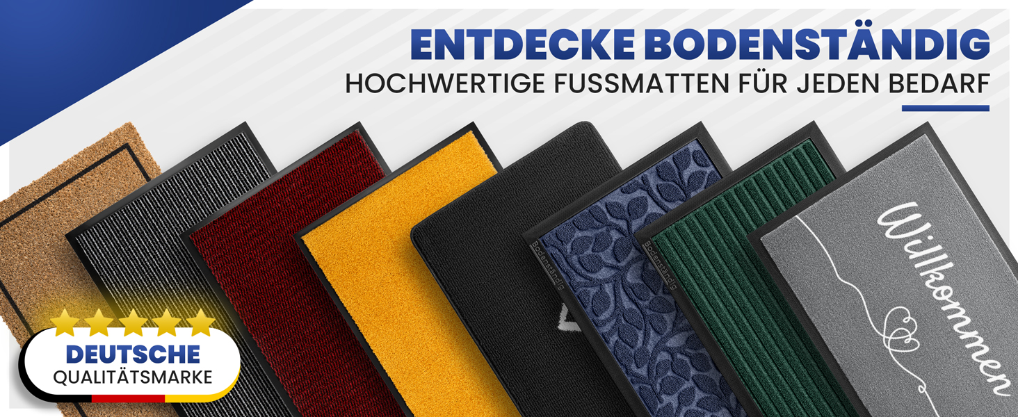Килимок для дому та вулиці Bodenständig® - міцний, 80x120 см. Ефективно очищає взуття, ідеальний для входу в дім.