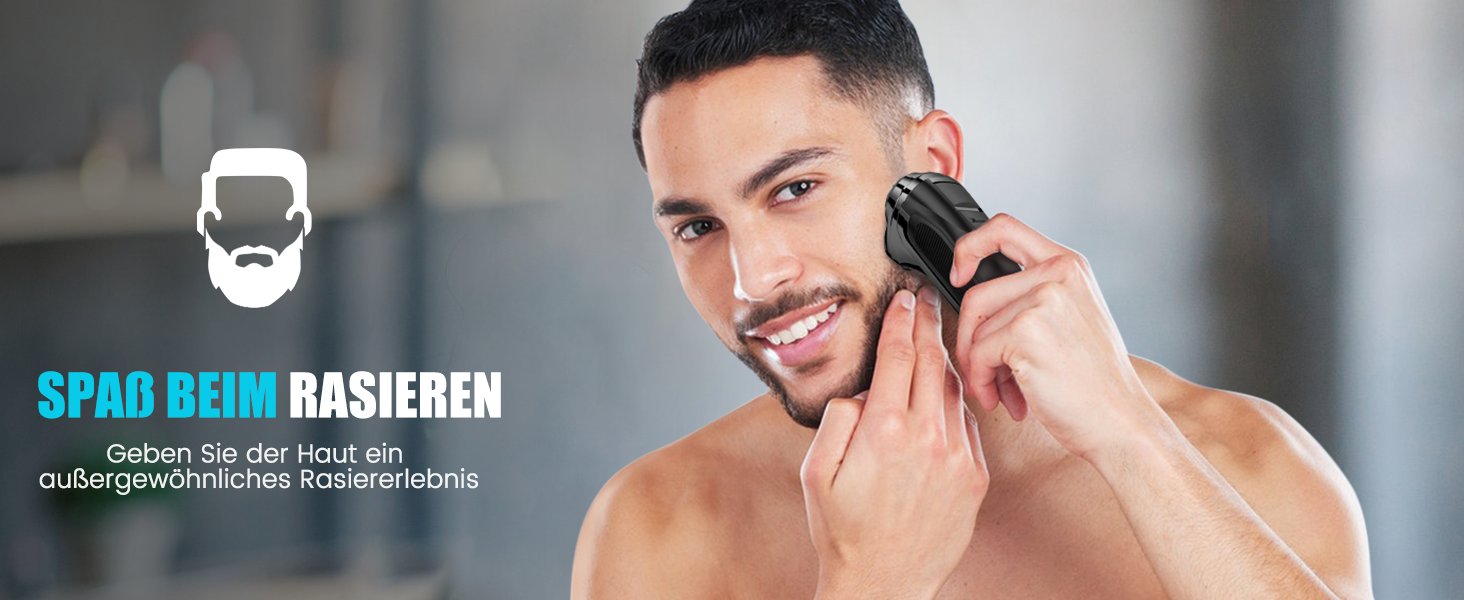 Електричний чоловічий бритва Brightup з тримером, IPX6, водонепроникний, USB-C, LED-дисплей, для подорожей, у кейсі