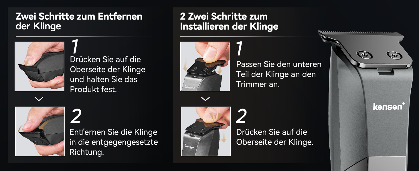 Мультитриммер для тіла чоловічий Intimrasierer Mann - Водонепроникний тілотриммер для чоловіків з насадками для ніг, пахв та зони бікіні. Чорний