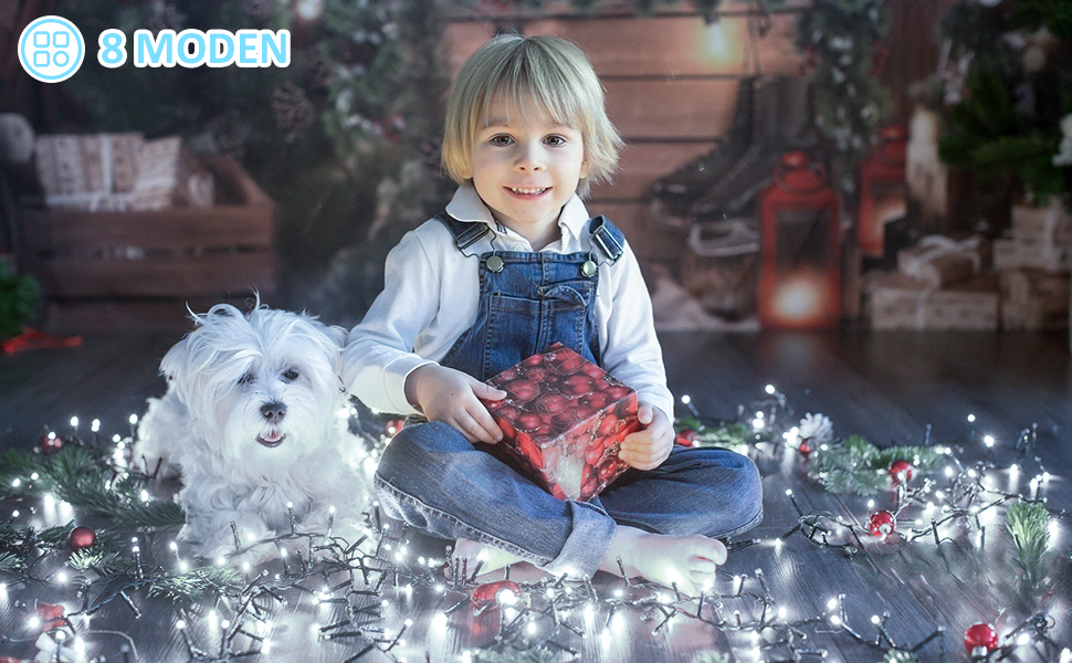 Льодогенератор для дому: компактний, з LED підсвіткою, 200 LED, для вечірок, свят, саду, балкону, ялинки. Білий колір, вологостійкий, з пультом та таймером