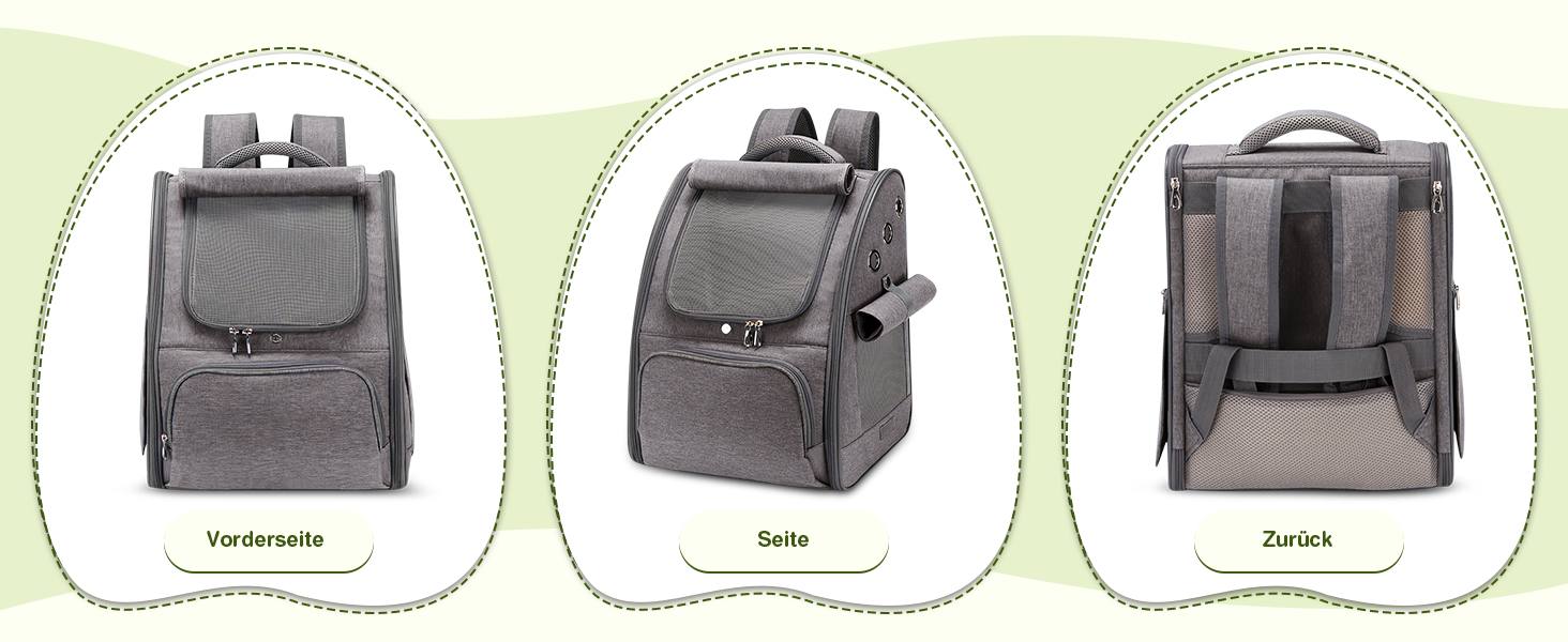 Рюкзак для котів та собак ALLSOPETS, складний, дихаючий, з сонцезахистом, для маленьких котів та собак, ідеальний для подорожей, кемпінгу та піших прогулянок (Беerenроже)