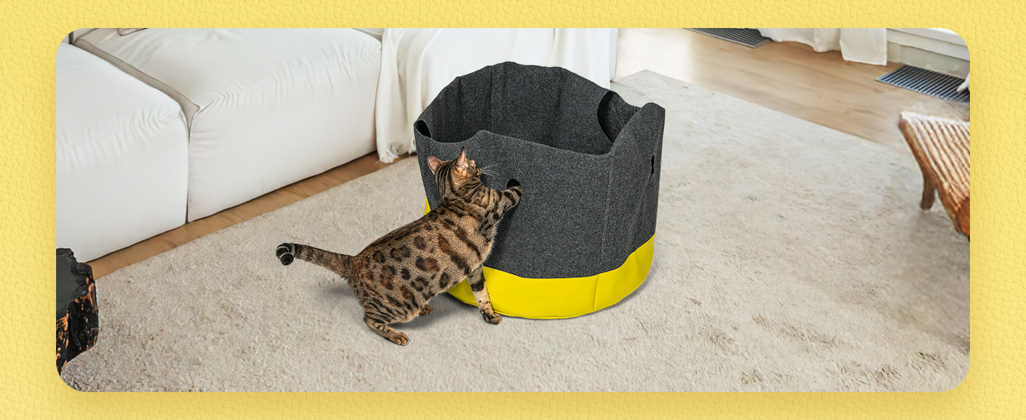 Килимок-іграшка для котів з тунелем, інтерактивна іграшка-центр активностей, розвиваюча іграшка для котів, килимок-іграшка для котів (L)