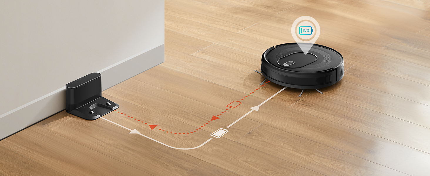 Робот-пилосос Vexilar W7 3-в-1 з функцією миття, потужність 4000Pa, 120 хв роботи, керування через додаток/пульт, для тварин, килимів та твердих поверхонь