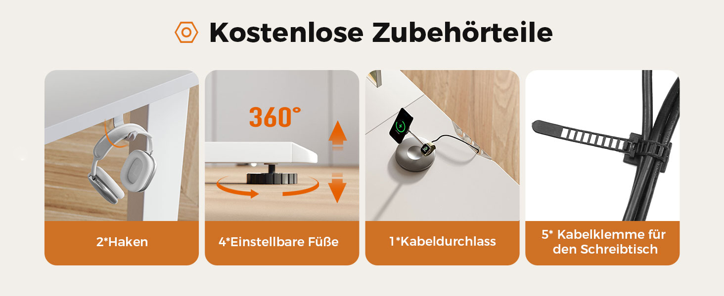 Електричний столик для роботи Agilestic L-подібної форми 150 см, регульована висота, для дому та офісу, ергономічний, зі з'єднуваною панеллю, світло-коричневий (150 x 90 см)