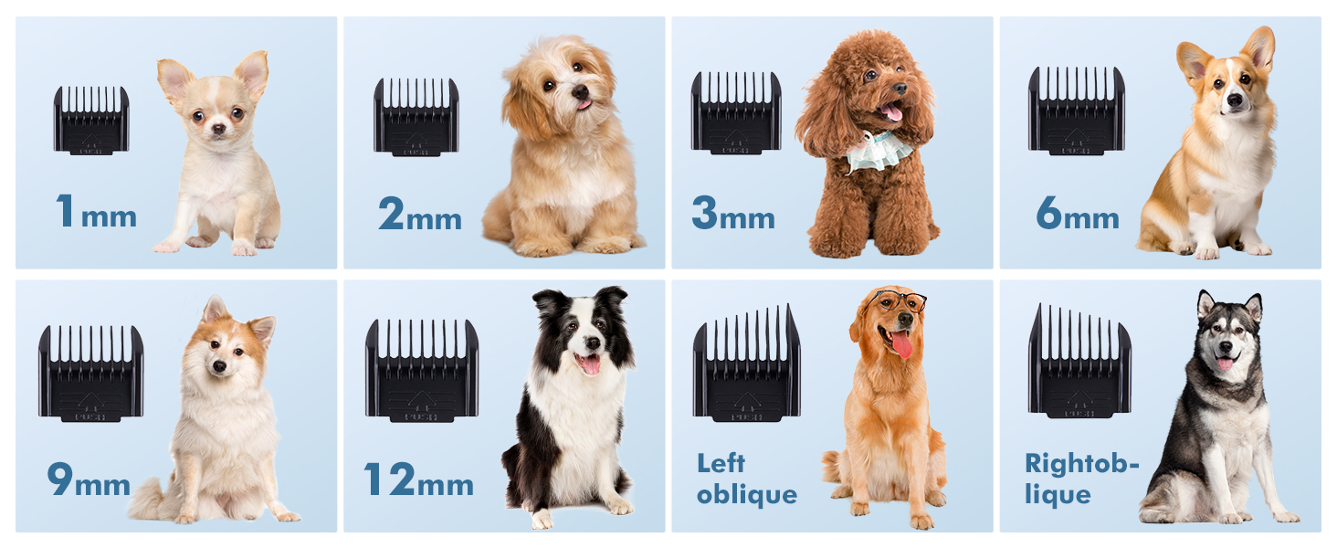 Професійна машинка для стрижки собак та котів Leise, набір, IPX7, для довгої шерсті, електрична