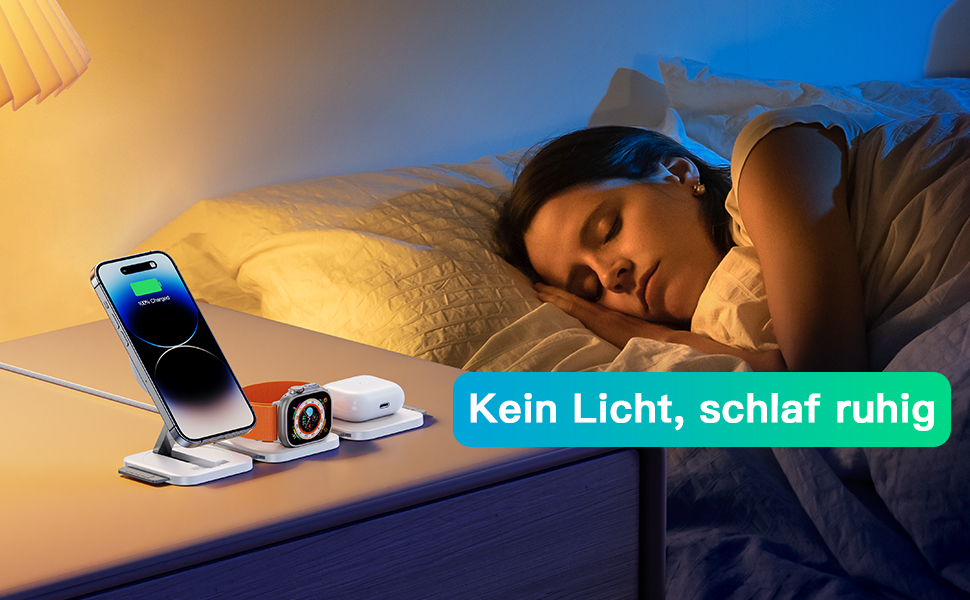 Зарядна станція JARGOU 3-в-1 для Apple: Watch, iPhone (MagSafe) | Підтримка iPhone 17 Pro Max, 16, 15, 14, 13, 12, AirPods Pro 4 3 2, Series