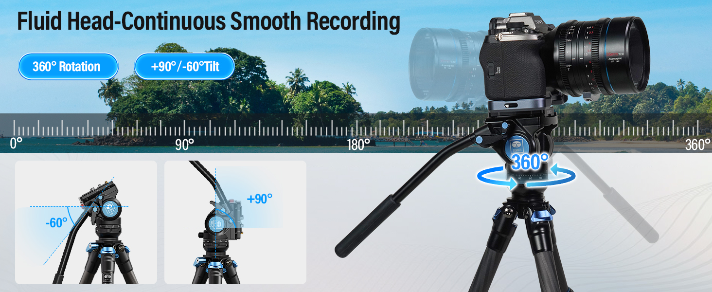 SIRUI AM-203S Міні-штатив з алюмінію: компактний, 15кг, 42см, для DSLR, Vlogging