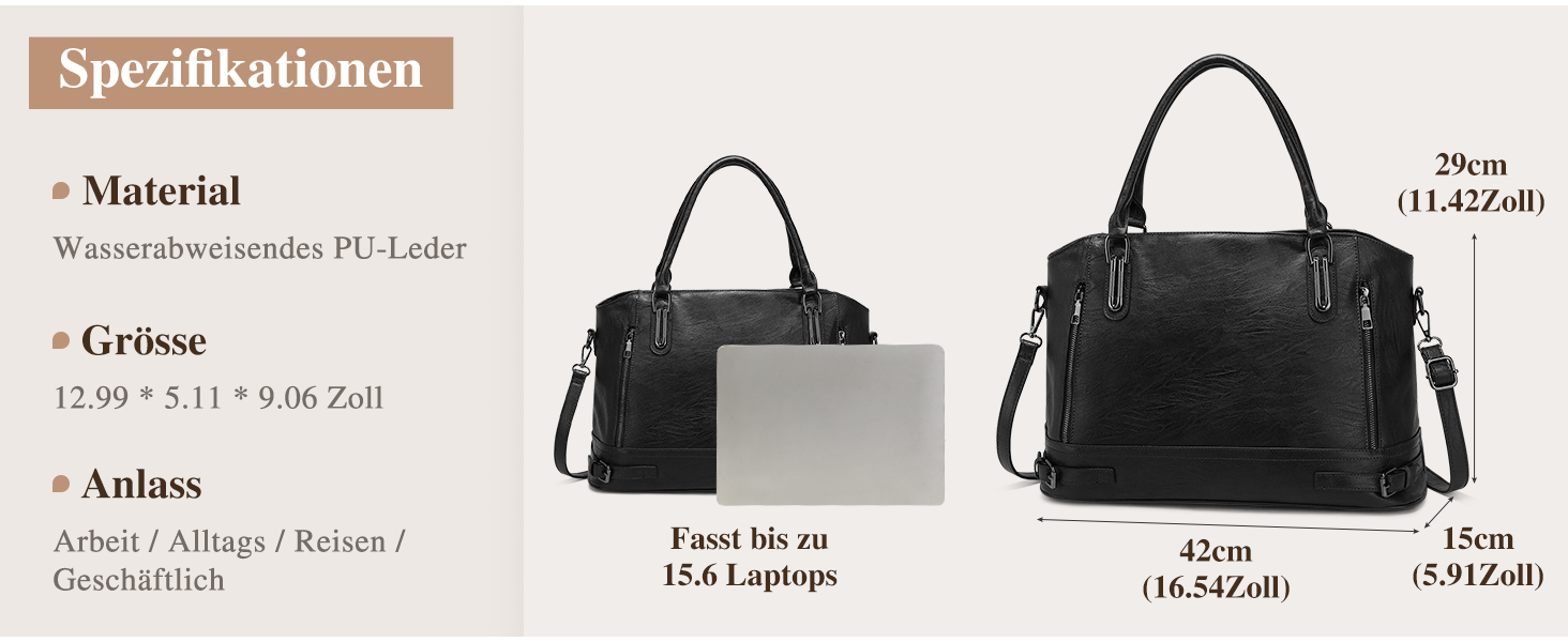 Сумка жіноча VINBAGGE PU шкіра шопер Vintage чорна для офісу та щодня