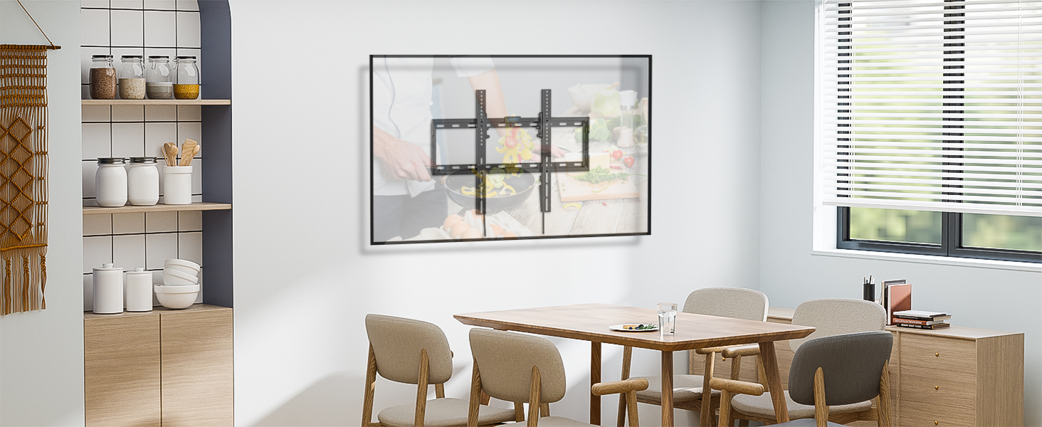 Кріплення для телевізора BONTEC для LED, LCD, OLED, Plasma телевізорів (37-80 дюймів), настінне кріплення, нахил, до 55 кг, VESA 600x400, рівень та стяжки