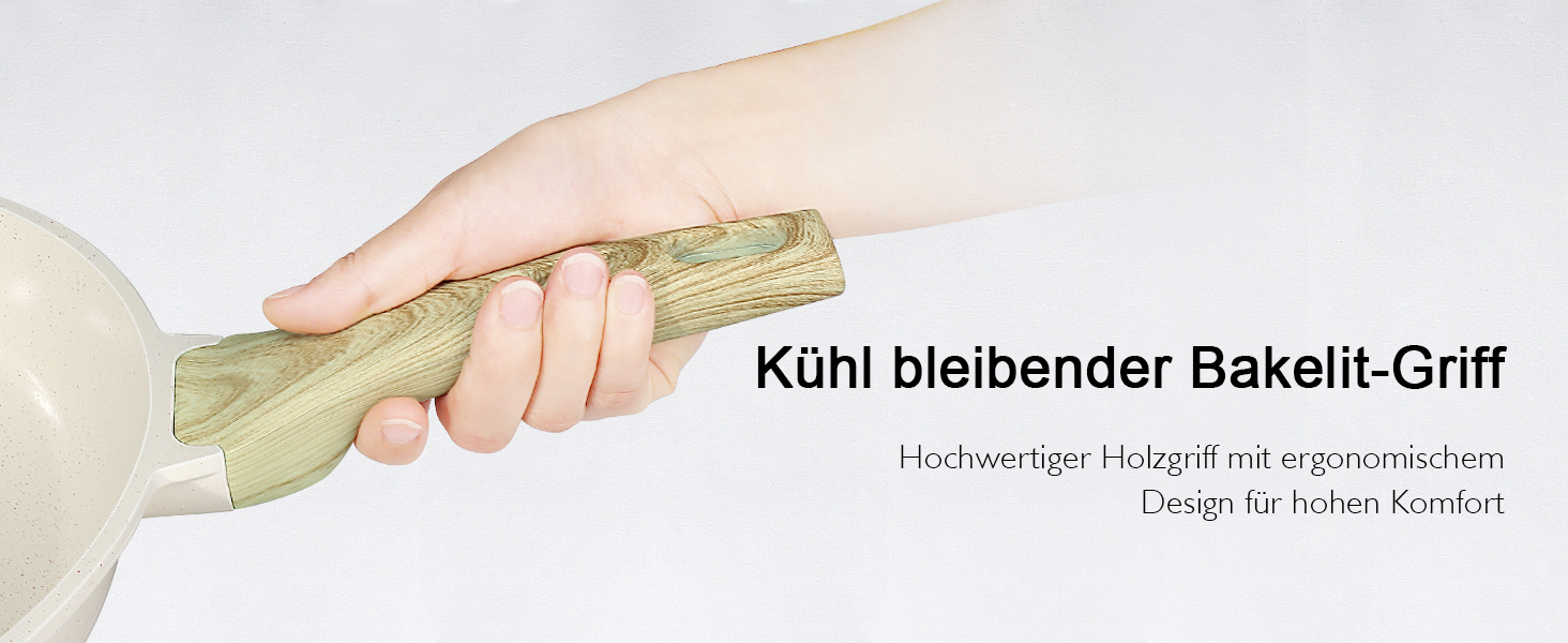 Набір посуду GiPP 17-ти частинний: каструлі, сковорідки з антипригарним покриттям, сковорідки 24+28 см, каструля 4.2 л, каструлі 16+18 см, сковорода для омлету з 4-ма отворами, лопатка та ложка, підходить для всіх типів плит (білий)