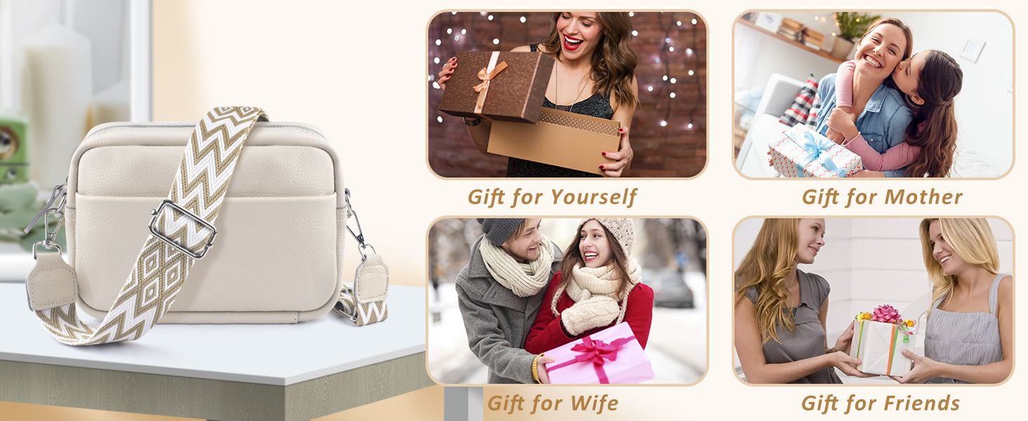 Сумка жіноча BROTOU через плече зі шкіри, чорна крос-боді з широким ременем та відділеннями для карт