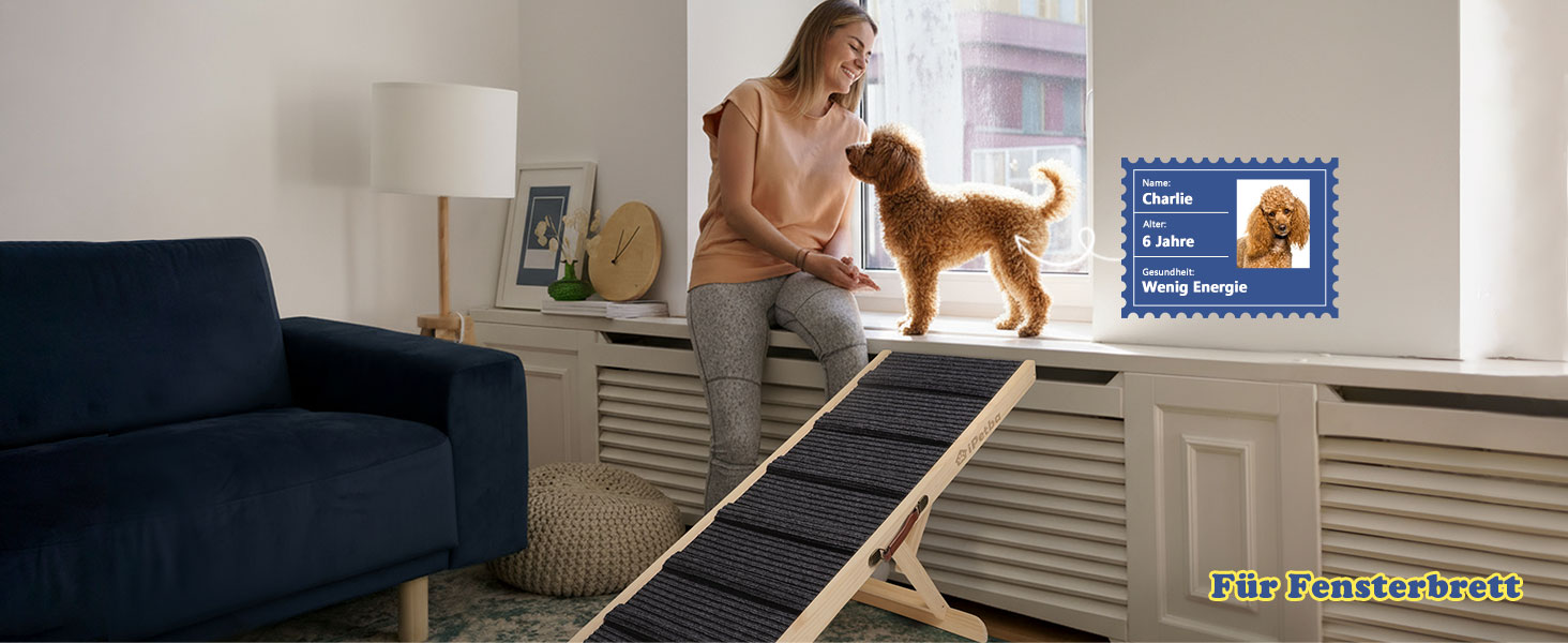 Сходинки для собак до ліжка та дивану – захист суглобів, антиковзаючі, складані, регульовані, портативні, для собак до 16 кг (до 30 кг)