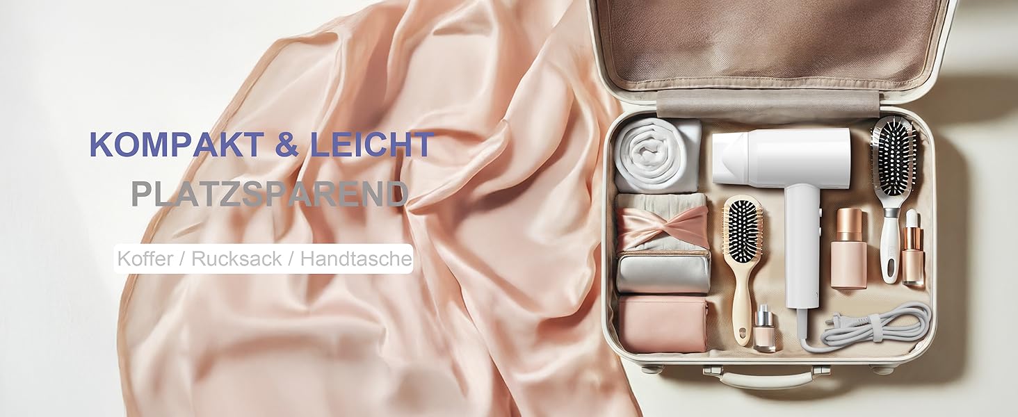 Фен YAPOY з іонізацією 200 млн іонів, 110 000 об/хв, швидке сушіння, менше завивань, інтелектуальне регулювання температури, тихий, легкий, для дорослих/дітей/домашнього використання/готелю/кемпінгу, білий