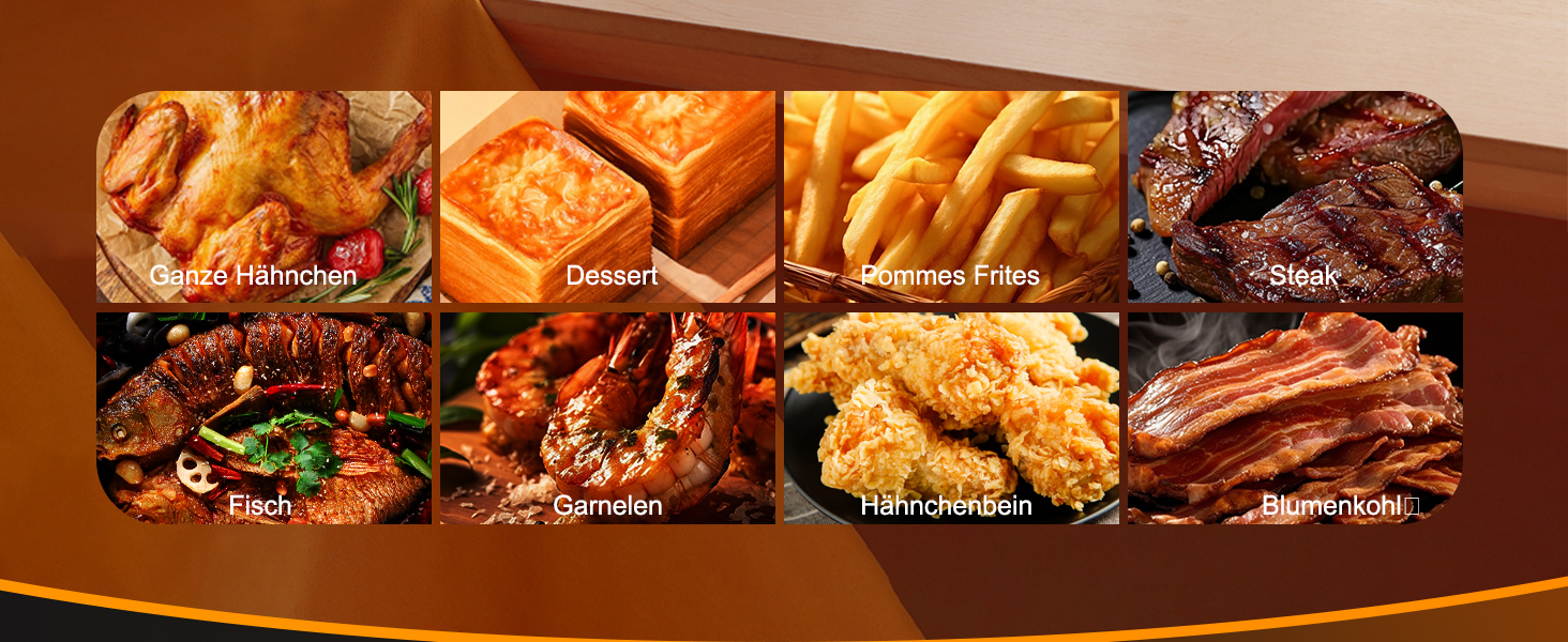 Фритюрниця повітряна Airfryer 7.2L, 11-в-1 з вікном, функція підігріву, розморожування, нагадування про струшування та таймер, здорова без олії, приготування з низьким вмістом жиру