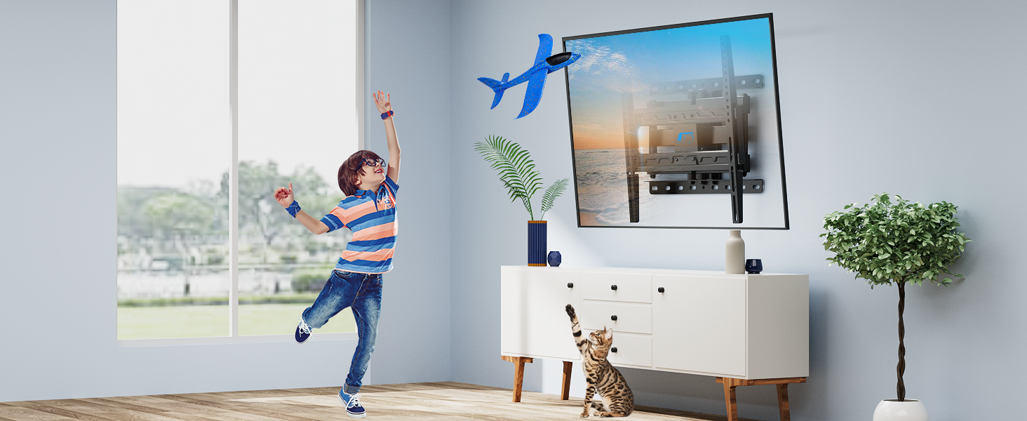 Кріплення для телевізора HOME VISION HV6401: поворотне та нахильне, для телевізорів 26-65 дюймів, універсальне, VESA 400x400, до 60 кг