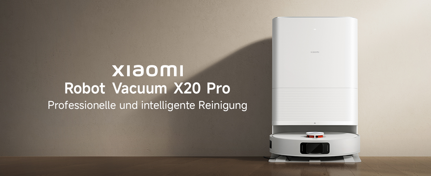 Робот-пилосос Xiaomi X20 Pro з функцією вологого прибирання, потужність всмоктування 6000 Па, піднімаючі швабри