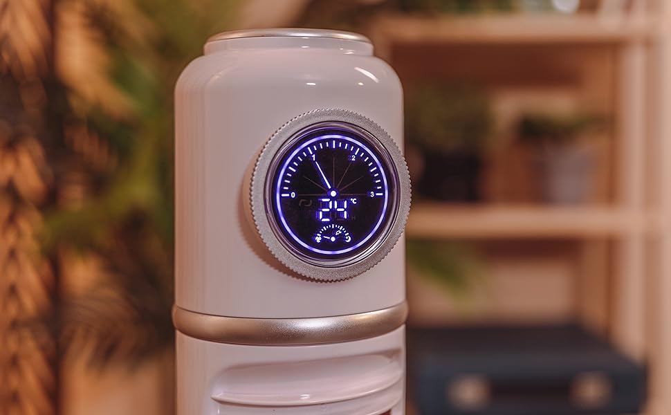 Вентилятор Cecotec EnergySilence 1090 Skyline Retro Smart Green - 81 см, 40 Вт, LED дисплей, керування та пульт, 3 швидкості, 3 режими, таймер 12 годин, осциляція 72º, зелений