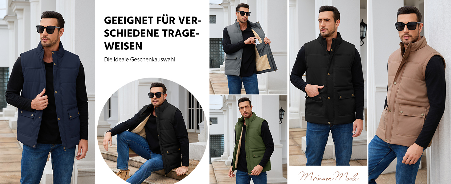 Чоловіча степкова жилетка Lonya Weste: тепла, водонепроникна, з флісовою підкладкою та кишенями. Ідеальна для активного відпочинку та роботи. Розмір M