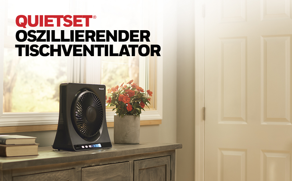 Вентилятор Honeywell QuietSet Tower HT354 - Турбо вентилятор для дому, 5 швидкостей, осциляція 80°, таймер, пульт ДК