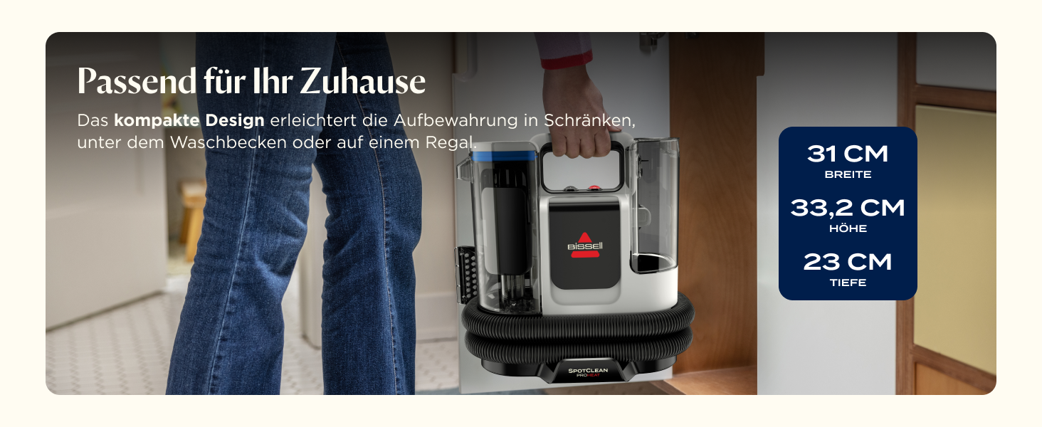 BISSELL SpotClean ProHeat Advanced: Професійний мийник килимів та м'яких меблів, 1125W, з кабелем, 3924N