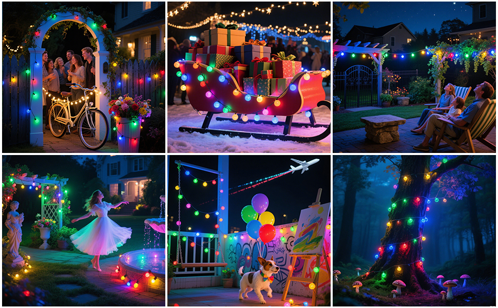 Сонячна гірлянда для вулиці, 60 LED, 13.2м, 8 режимів, IP65, тепле світло. Декорація для балкона, тераси, саду, ялинки.