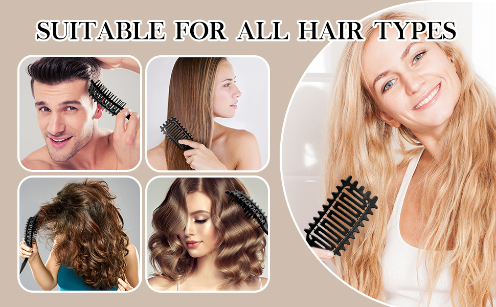 Щітка для кучерявого волосся: формування та визначення кучерів. Чорний колір