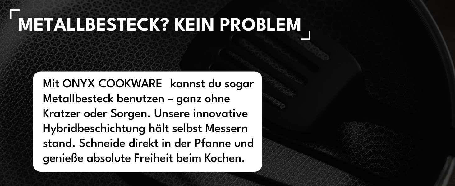 Набір сковорідок Onyx Cookware 24+28 см: антипригарне покриття, індукційні, для всіх плит, нержавіюча сталь/алюміній, до 260°C, без PFAS
