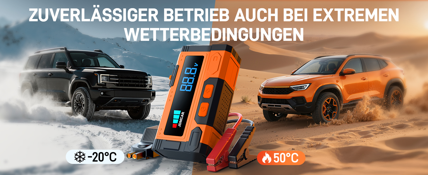 Powerbank для автомобіля Starthilfe 7000A-JDMCAR: пусковий пристрій з LCD екраном та ліхтариком