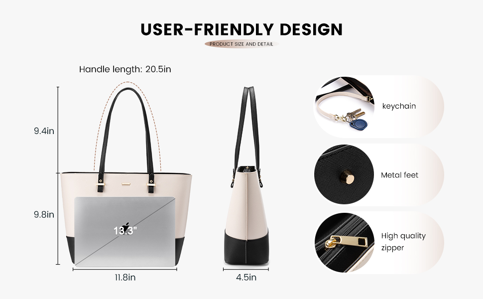 Сумка жіноча LOVEVOOK шопер шкіряний 3-в-1 чорна (C Schwarz) велика містка