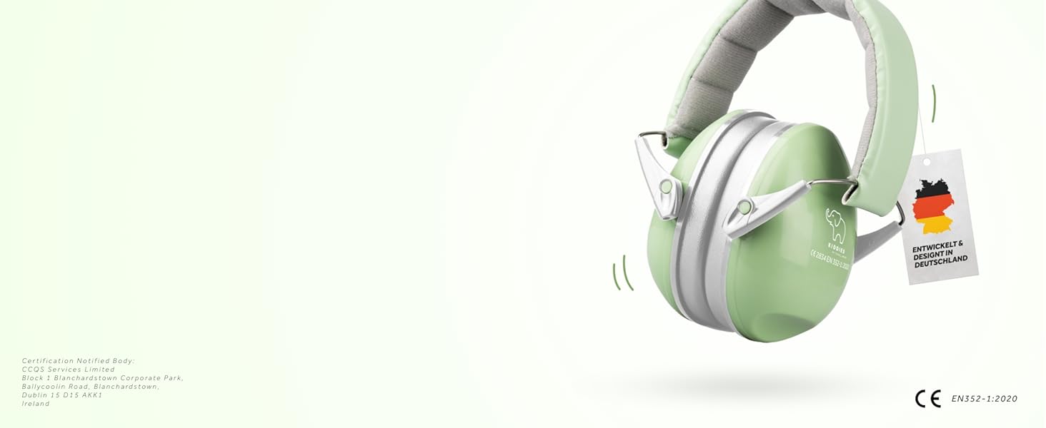 Schallwerk® Kapselgehörschutz Kiddies (Matcha Green) – навушники шумозахисні для дітей, преміум-якість, захист від шуму, ідеальні для повсякденного використання та заходів