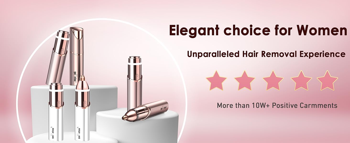 Електричний жіночий тример 5-в-1 для тіла та обличчя, бездротовий, для вологого та сухого гоління, білий. В комплекті: 2 змінні насадки.