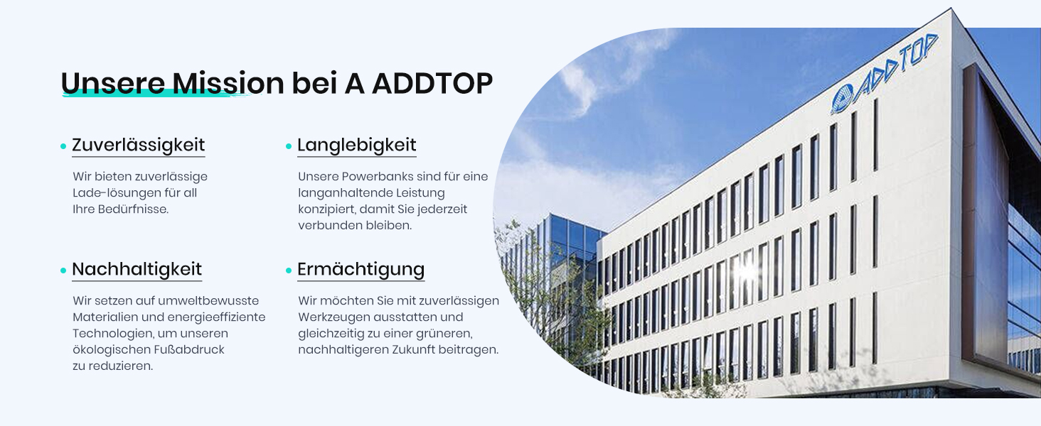 Power Bank A ADDTOP 26800mAh з LED дисплеєм та 4 виходами, 22.5W швидка зарядка, PD3.0, QC4.0, USB-C, для iPhone, Galaxy, Tablette, чорний