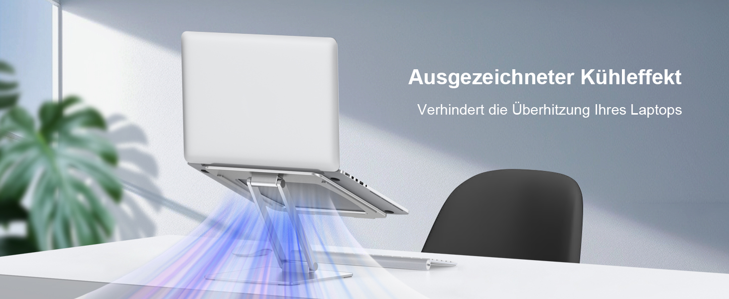 Підставка для ноутбука, алюміній, ергономічна, регульована висота, складна, з вентиляцією, для MacBook Air/Pro та ноутбуків 10-16