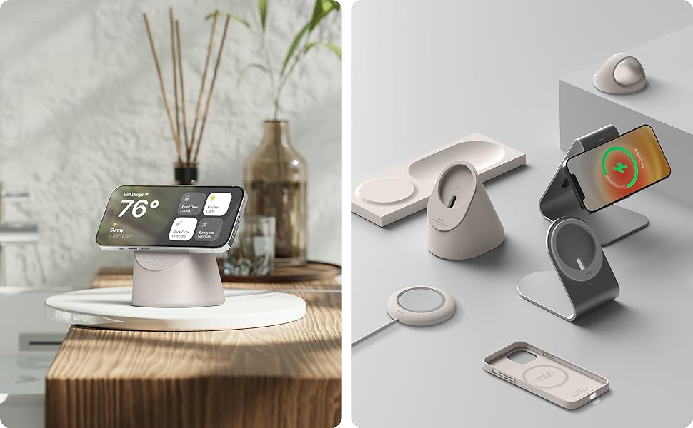 Підставка для зарядки iPhone Elago MS1 сумісна з MagSafe, Taupe (без зарядного пристрою)