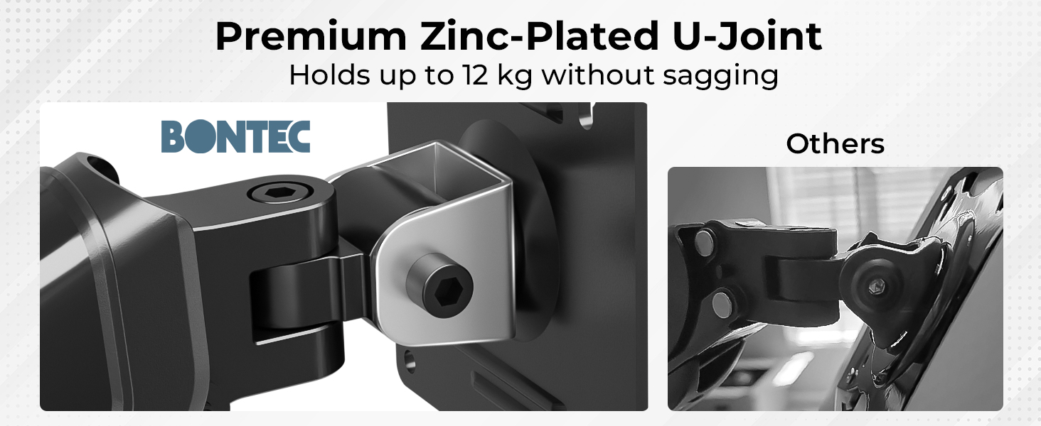 Підставка для монітора BONTEC для 2 моніторів, 14-34 дюйми, газліфт, VESA 75/100, регульована, поворотна, 360°, ергономічна, з кабелеуправлінням, для дому/офісу та геймінгу