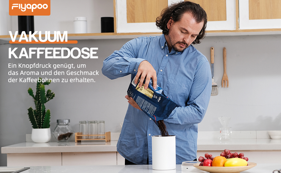 Металева кавова банка з герметичним закриттям, 500г, нержавіюча сталь, для зберігання кавових зерен та меленої кави, KF1