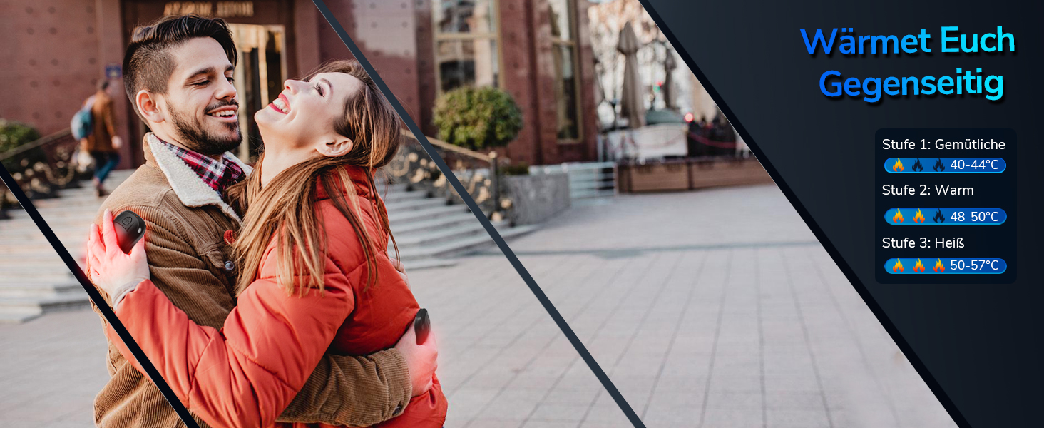 Електричний нагрівач для рук, перезаряджуваний, 2 шт. (чорний)