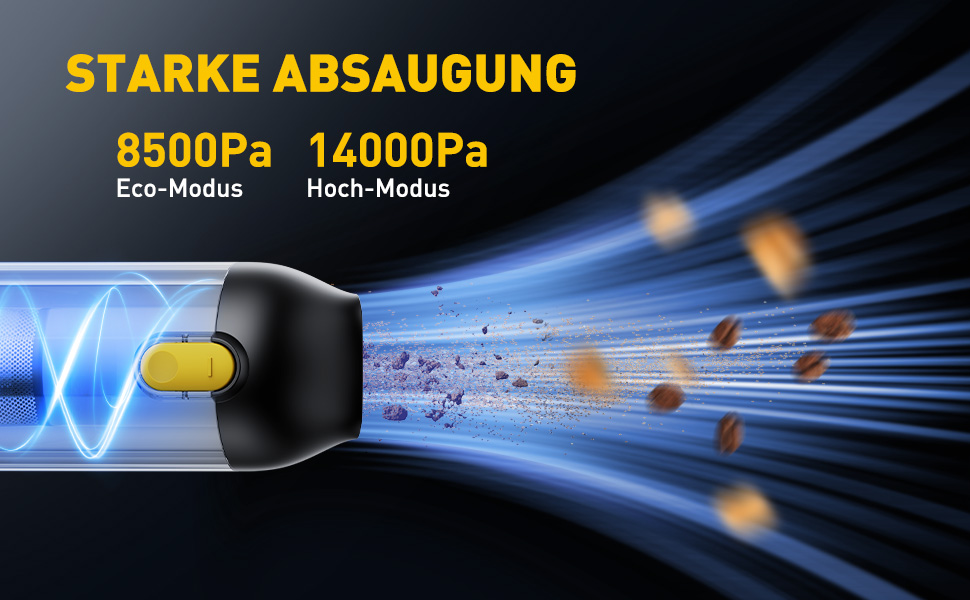 Автомобільний акумуляторний пилосос AUXITO 14000Pa 4-в-1 з насадкою для шерсті тварин, міні пилосос для авто, дому, офісу, кухні