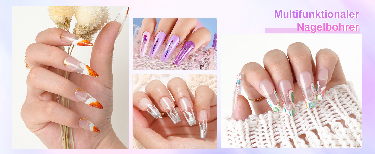 Електричний фрезер для нігтів CozyZen Professional: набір для манікюру та педикюру з LCD-дисплеєм, 45000 об/хв, для акрилу та гелю